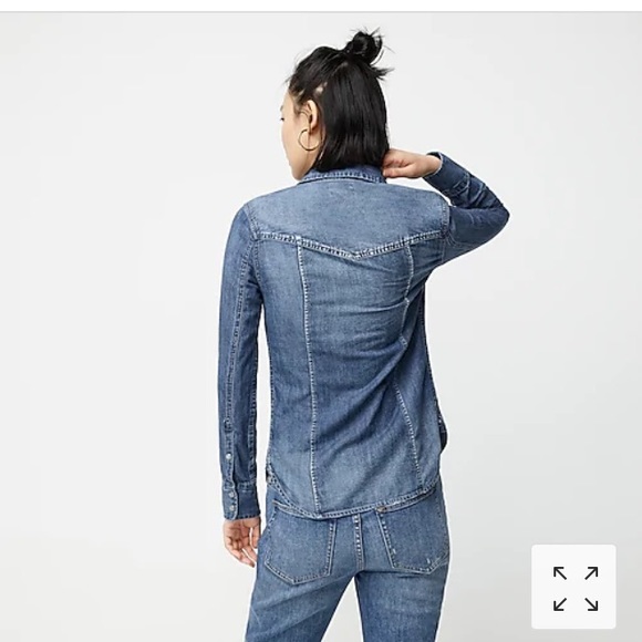 J Crew Western Chambray denim shirt - Picture 4 of 6
